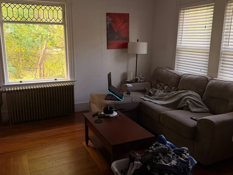 Living room before cleaning